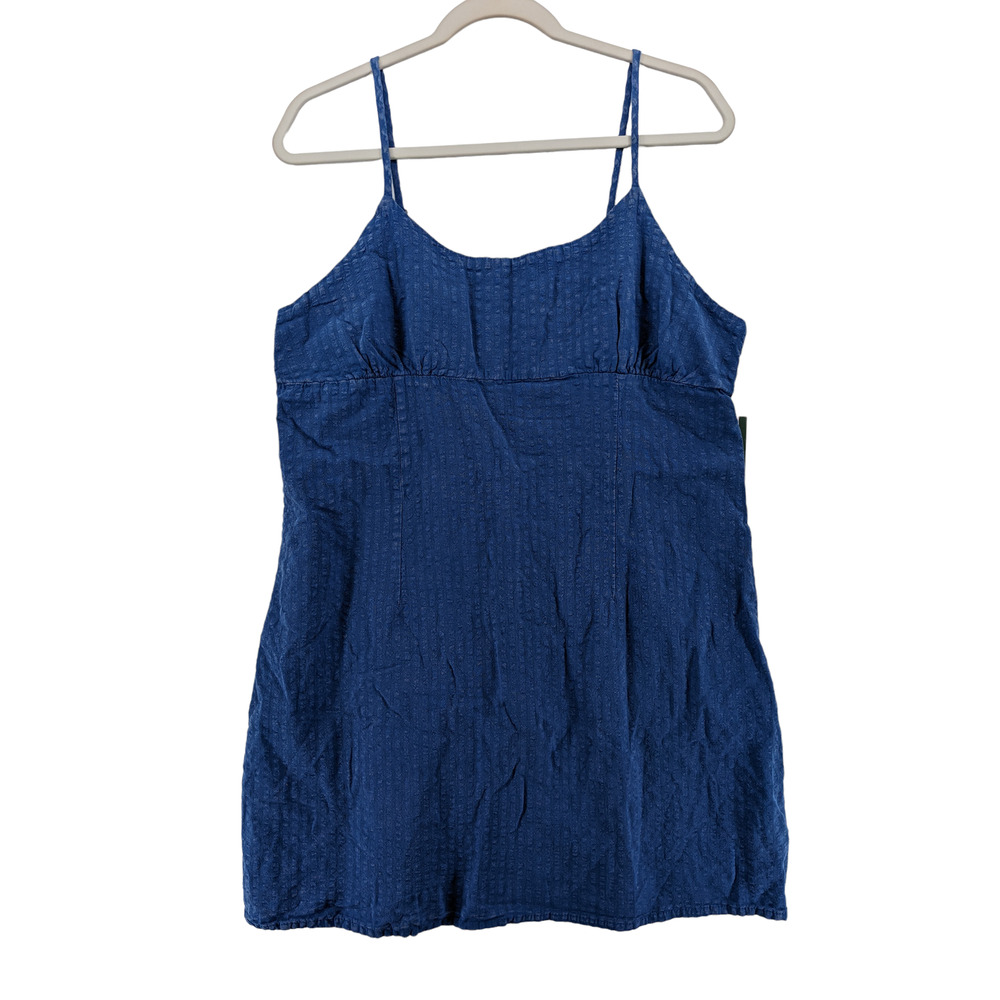 Bodycon Dress Mini Wild Fable Blue XL Sleeveless Woven Cutout Short Sundress Fun